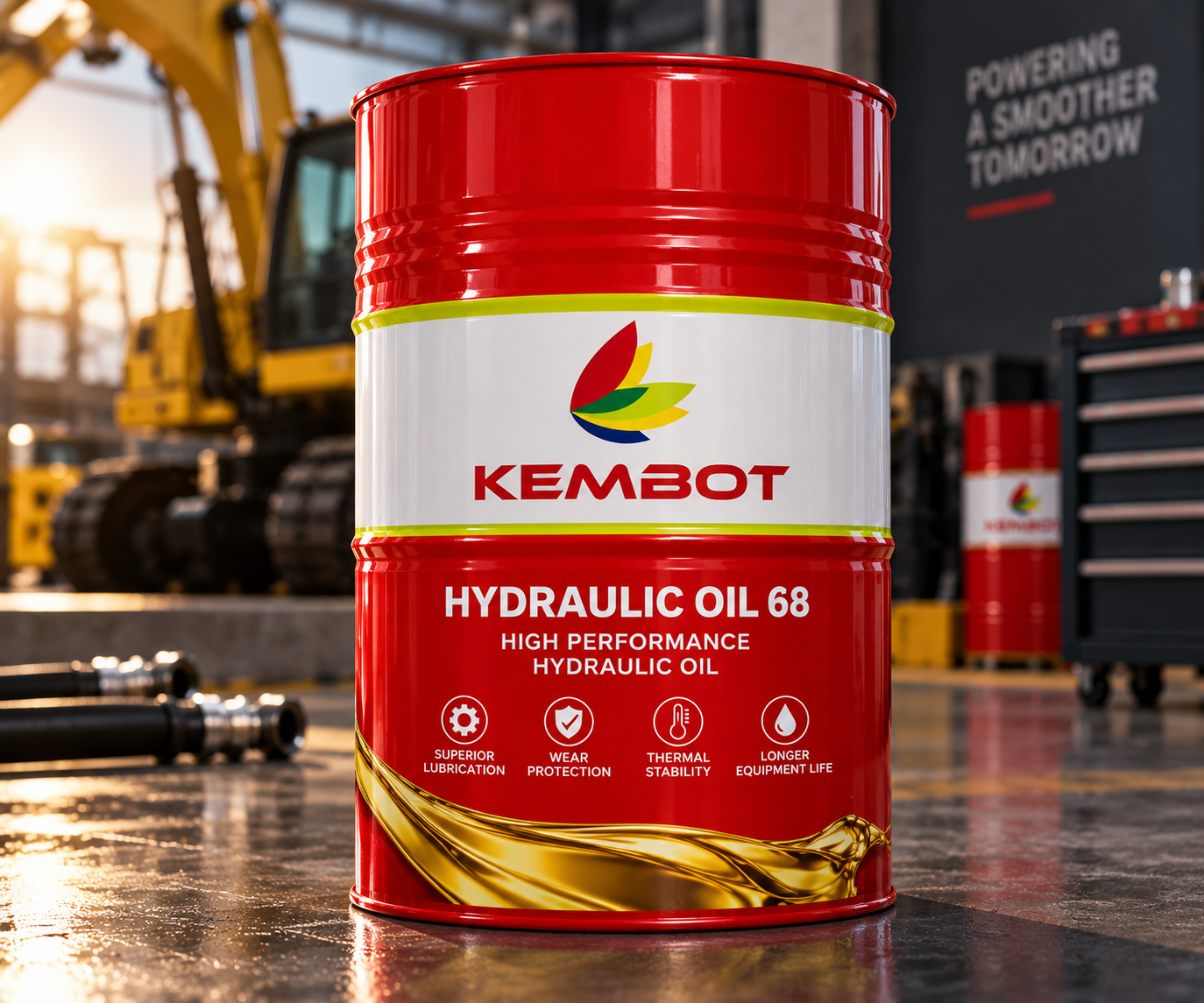Hydraulic Oils (Standard Anti-Wear) - KEMBOT HYDRA 32, 46, 68, 100, 150, 220, 320, 460